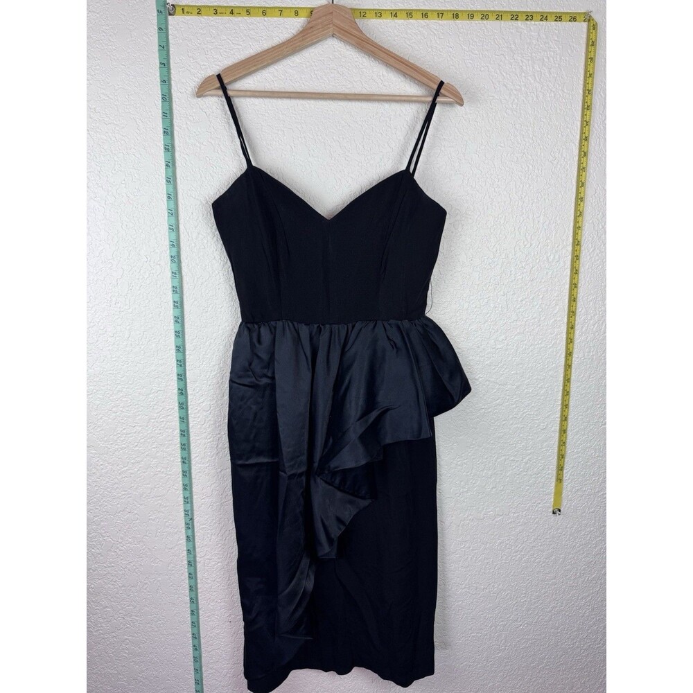 Lee Jordan New York Vintage Black Peplum Mini Dress ILGWU Made in USA